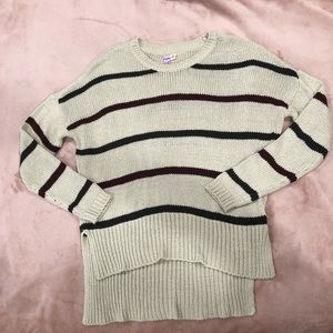 Alya high low striped sweater from Francesca’s